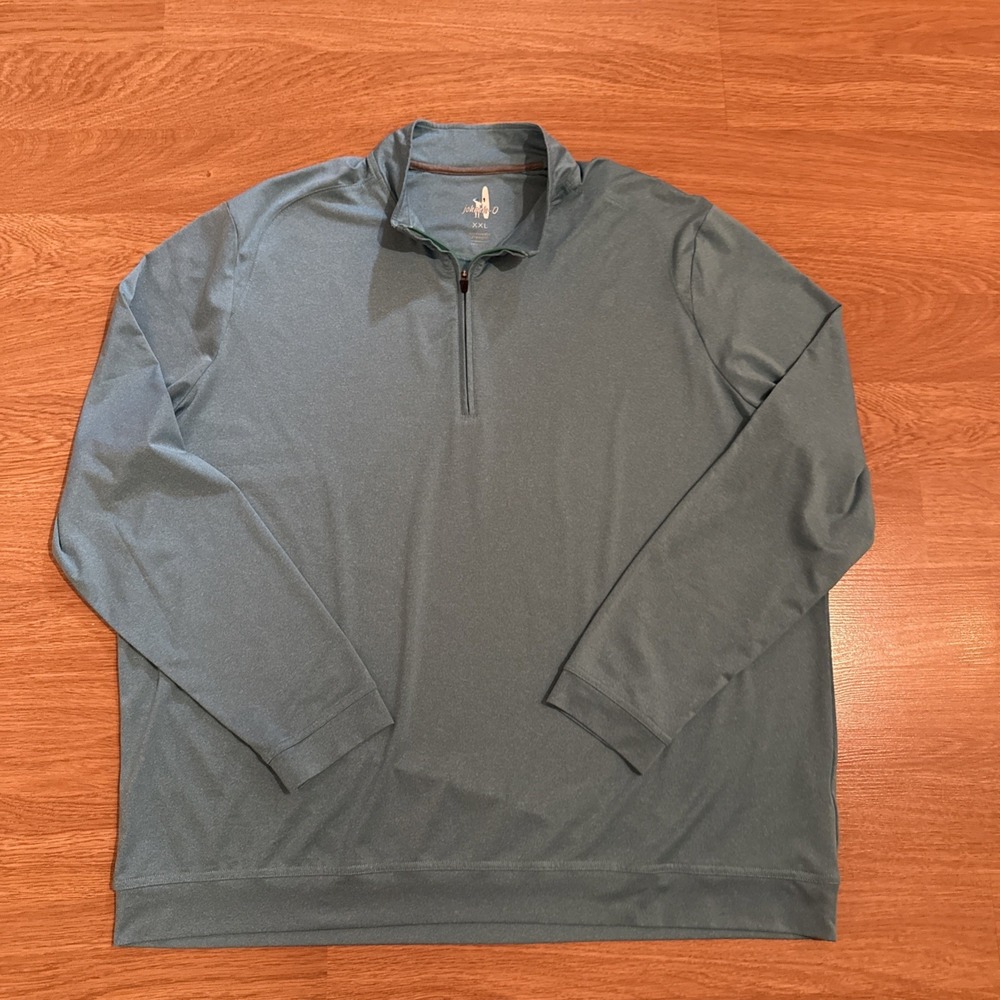 Johnnie-O 1/4 Zip Pullover Shirt Men's Blue XXL Performance Stretch Golf Shirt
